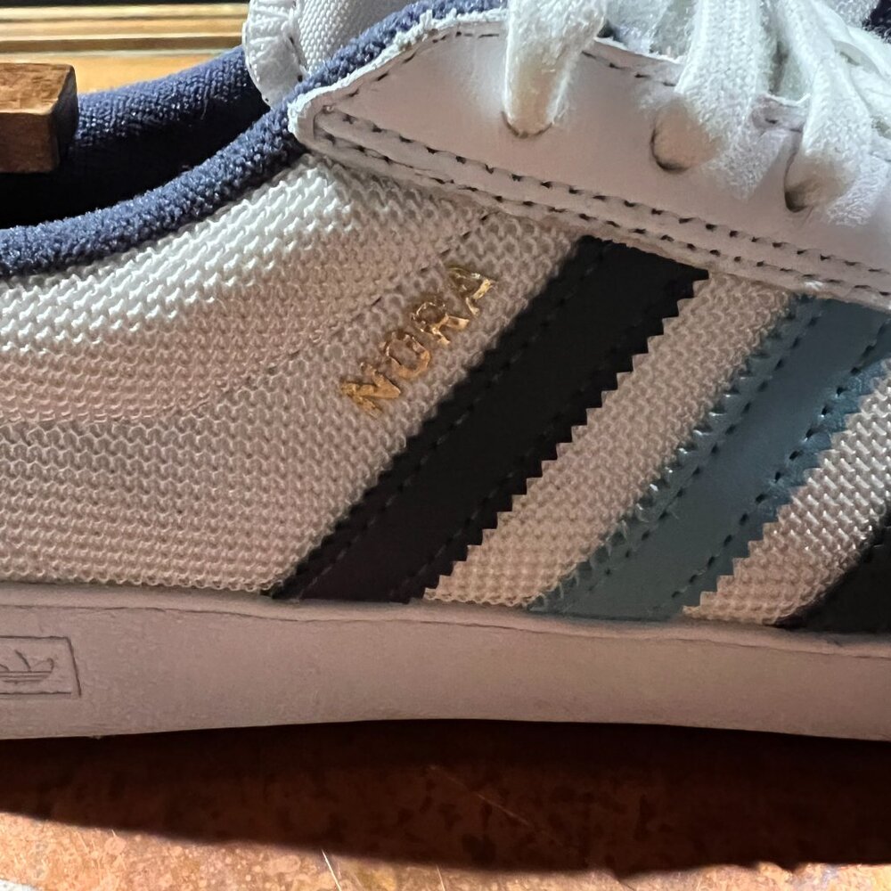 Adidas Nora Shoes | Men's 8.5 | White/Light Blue/Navy - Picture 2 of 7